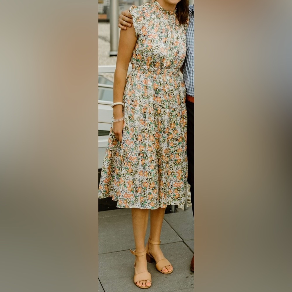 MOODIE floral dress with shimmer - worn once